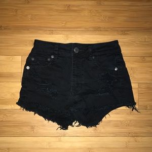Black Ripped American Eagle Shorts